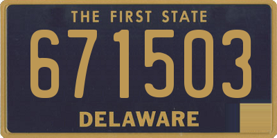 DE license plate 671503