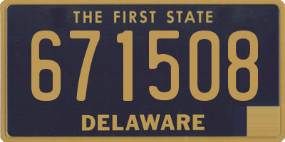 DE license plate 671508