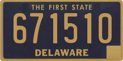 DE license plate 671510