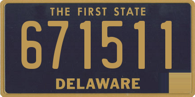 DE license plate 671511