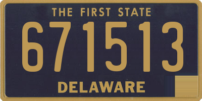 DE license plate 671513