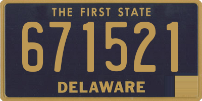 DE license plate 671521