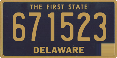 DE license plate 671523