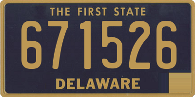 DE license plate 671526