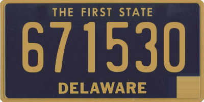 DE license plate 671530