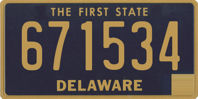 DE license plate 671534