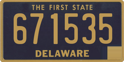 DE license plate 671535