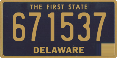 DE license plate 671537