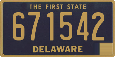 DE license plate 671542