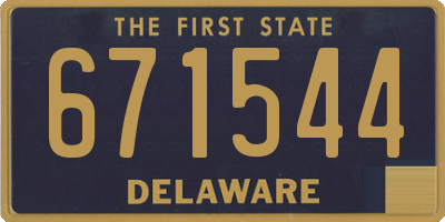 DE license plate 671544
