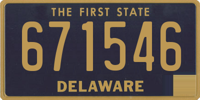 DE license plate 671546
