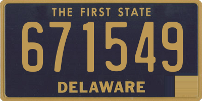 DE license plate 671549