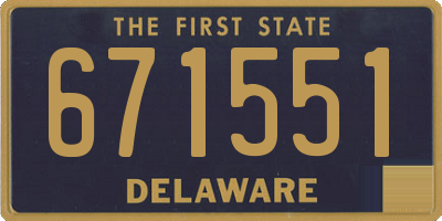 DE license plate 671551