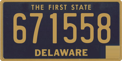 DE license plate 671558