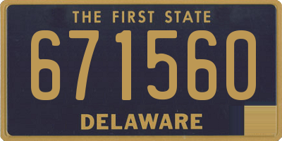 DE license plate 671560