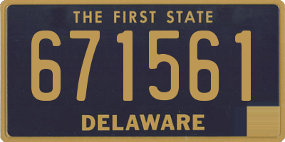 DE license plate 671561