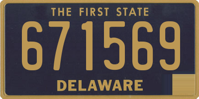 DE license plate 671569