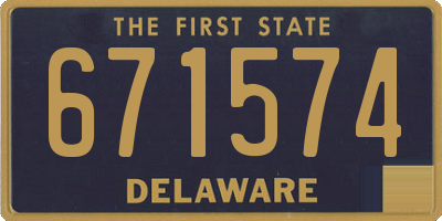 DE license plate 671574