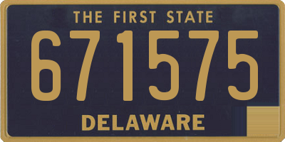 DE license plate 671575