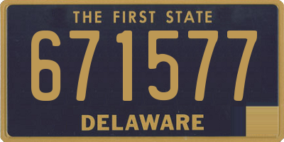 DE license plate 671577