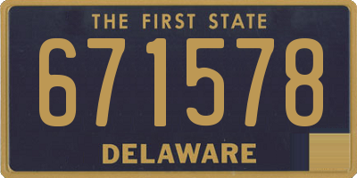 DE license plate 671578