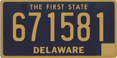 DE license plate 671581