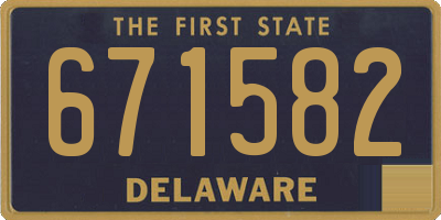 DE license plate 671582