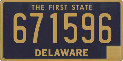 DE license plate 671596