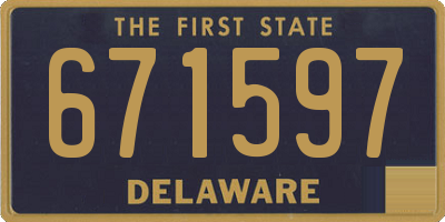DE license plate 671597