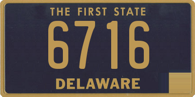 DE license plate 6716