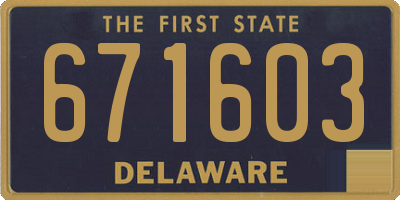 DE license plate 671603