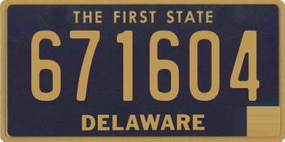 DE license plate 671604