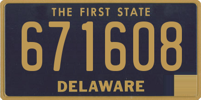 DE license plate 671608