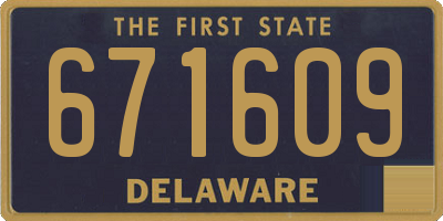 DE license plate 671609