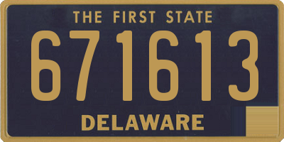 DE license plate 671613