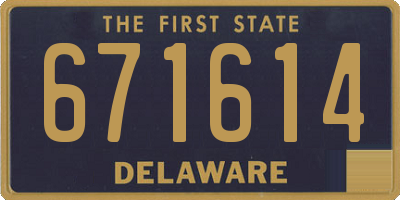 DE license plate 671614