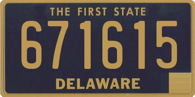 DE license plate 671615