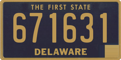 DE license plate 671631