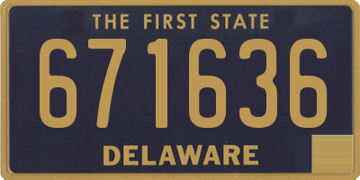DE license plate 671636