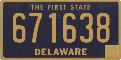 DE license plate 671638