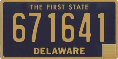 DE license plate 671641