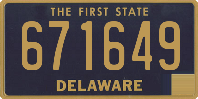 DE license plate 671649
