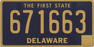 DE license plate 671663