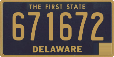 DE license plate 671672
