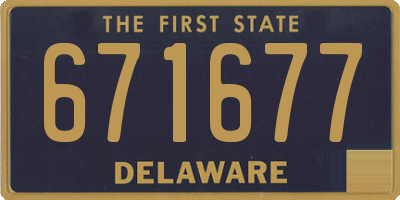 DE license plate 671677