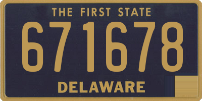 DE license plate 671678
