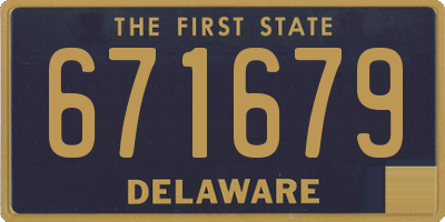 DE license plate 671679