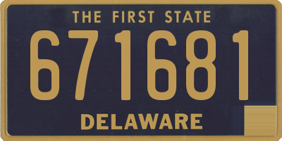 DE license plate 671681