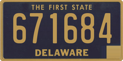 DE license plate 671684