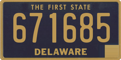 DE license plate 671685